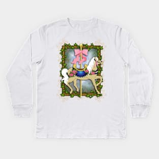 The Carousel Horse Kids Long Sleeve T-Shirt